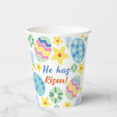 Gobelets En Papier Floral Il S'Est Rendu Mug Pâques (Recto)