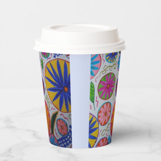 Gobelets En Papier Floral moderne (Gauche)