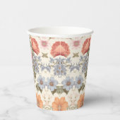 Gobelets en papier floral orange rose (Droite)