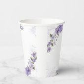 Gobelets En Papier Floral pourpre (Gauche)