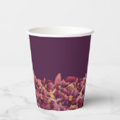 Gobelets En Papier Floral pourpre- (Verso)