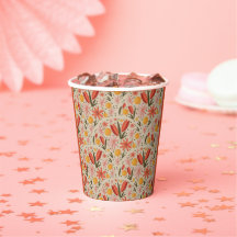 Floral rose et orange délicat