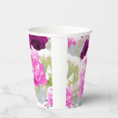 Gobelets en papier floral Roses et Pivoines (Droite)