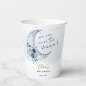 Gobelets En Papier Floral Sur Le Baby shower Lune (Verso)