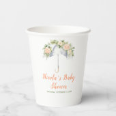 Gobelets En Papier Floral Umbrella Baby Shower (Verso)
