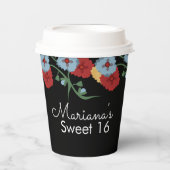 Gobelets En Papier Florales folkloriques mexicaines Verdure douce 16  (Recto)