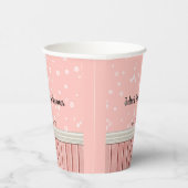 Gobelets En Papier Flore rose personnalisée (Droite)