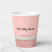 Gobelets En Papier Flore rose personnalisée (Recto)