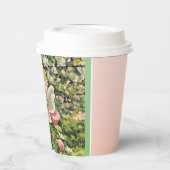 Gobelets En Papier Flores printanières - Coupe du papier (Gauche)