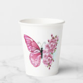 Gobelets En Papier Flower Butterfly (Verso)