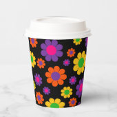 Gobelets en papier Flower Power (Gauche)