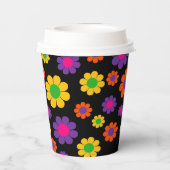 Gobelets en papier Flower Power (Verso)