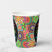 Gobelets En Papier Flower Power 70's Colorful Birthday Party (Droite)