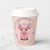 Gobelets En Papier Fluffy Rose Highlands Scottish Cow (Recto)