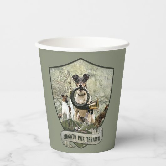 Gobelets En Papier Fluide Fox Terrier (Recto)