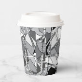 Gobelets En Papier Flûtes Abstraites (Gauche)