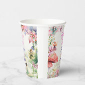 Gobelets En Papier Flutter et tourbillon Fairy garden aquarelle anniv (Droite)