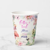 Gobelets En Papier Flutter et tourbillon Fairy garden aquarelle anniv (Recto)