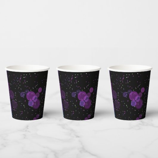Gobelets En Papier Flux de bulle cosmique (Multi)