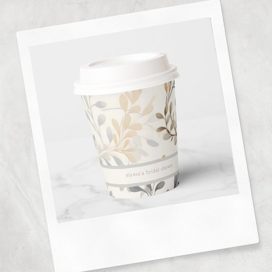 Gobelets En Papier Foliage d'automne moderne