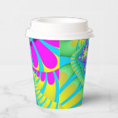 Gobelets En Papier Fonte arc-en-ciel bleu ciel (Droite)