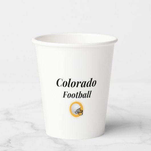 Gobelets En Papier Football du Colorado (Recto)