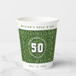 Gobelets En Papier Football Field 50th Birthday Party 50 Yard Line<br><div class="desc">Rencontrez-nous sur la ligne de 50 mètres avec ce terrain de football 50e anniversaire tasses de fête. Parfait pour les amateurs de sport, ce design vous offre un cadre idéal pour une fête amusante et mémorable. Personnalisez-le avec l'invité d'honneur pour créer un cadeau qui compte beaucoup avec vos amis et...</div>