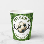 Gobelets En Papier Football première année bas 1er anniversaire (Recto)