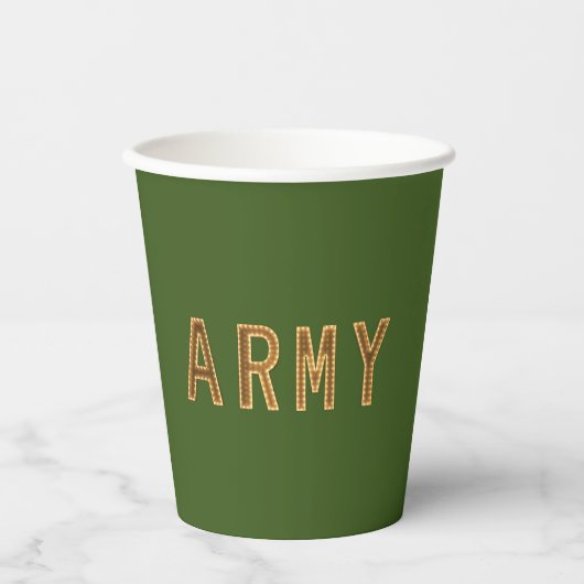 Gobelets En Papier Force de l'armée (Recto)