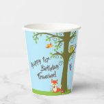 Gobelets En Papier Forest Friends Woodland Cute Kid's Birthday Party<br><div class="desc">Ce thème d'amies de la forêt adorable est parfait pour la fête du 1er anniversaire de votre enfant ! Idéal pour un enfant mignon né au printemps,  ou un petit qui aime les animaux. Un thème de fête d'anniversaire adapté à une aventure boisée!</div>