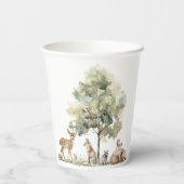 Gobelets En Papier Forêt Bois Animaux Aventure Baby shower (Verso)