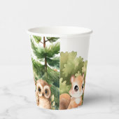 Gobelets En Papier Forêt de louveteau Créatures bébé garçon douche (Droite)