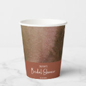 Gobelets En Papier Forêt de teintes terracota à l'aquarelle pour une (Verso)