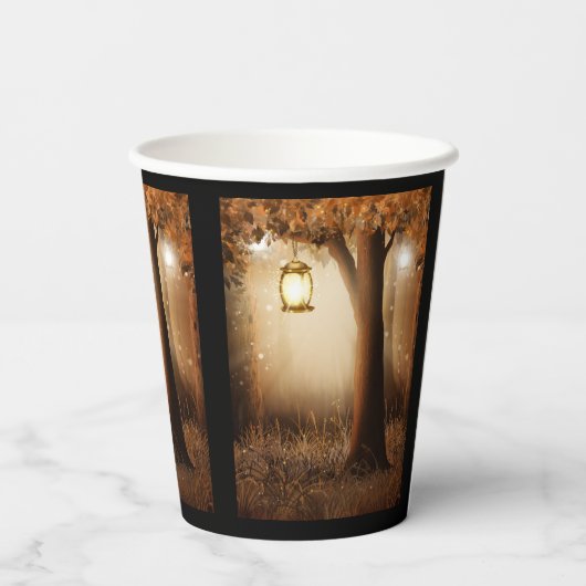 Gobelets En Papier Forêt magique avec lumières des fées (Verso)