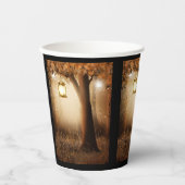 Gobelets En Papier Forêt magique avec lumières des fées (Recto)