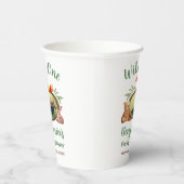 Gobelets En Papier Forêt sauvage Une photo Aquarelle animale Annivers (Droite)