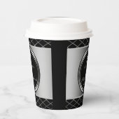 Gobelets En Papier Formes géométriques argentées et noires - 25e (Gauche)