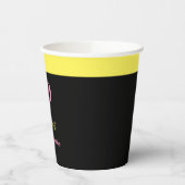 Gobelets En Papier Forty and Loving It 40th Birthday Yellow Black (Gauche)