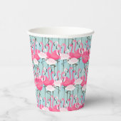 Gobelets En Papier Foule De Flamants roses Rose Et Blanc (Droite)