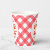 Gobelets En Papier Four Ever Sweet Strawberry 4e fête d'anniversaire (Gauche)