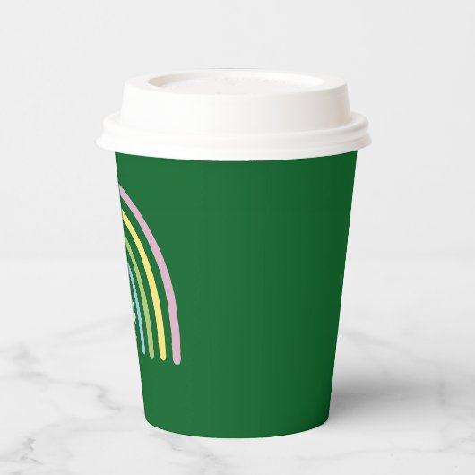 Gobelets En Papier Four Leaf Clover Rainbow St Patrick's Day (Gauche)