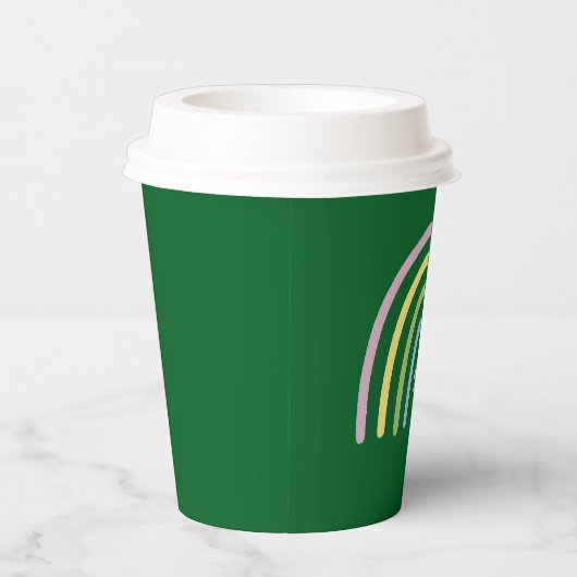 Gobelets En Papier Four Leaf Clover Rainbow St Patrick's Day (Droite)