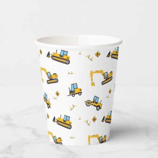 Gobelets En Papier Fournitures de belle partie Construction Camions d (Gauche)