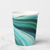 Gobelets En Papier Fournitures de fête moderne-Emerald Green- (Verso)