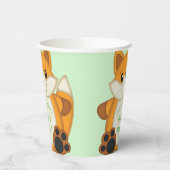 Gobelets En Papier Fox Baby shower Bois animal (Gauche)