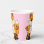 Gobelets En Papier Fox Baby shower rose (Droite)