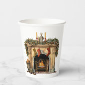 Gobelets En Papier Foyer victorien cosy Noël (Recto)