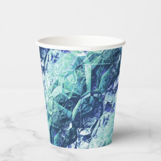 Gobelets En Papier fragments de souvenirs - cobalt et menthe : (Droite)