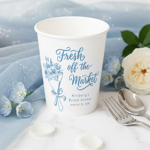 Gobelets En Papier Fraîchement Sorti du Marché Dusty Blue Enterrement