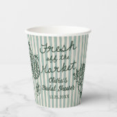 Gobelets En Papier Fraîchement Sorti du Marché Lavis de Mariée (Recto)